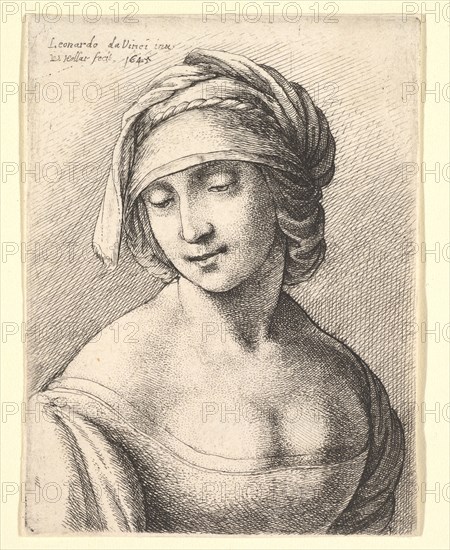 St. Anne, 1645. Creator: Wenceslaus Hollar.