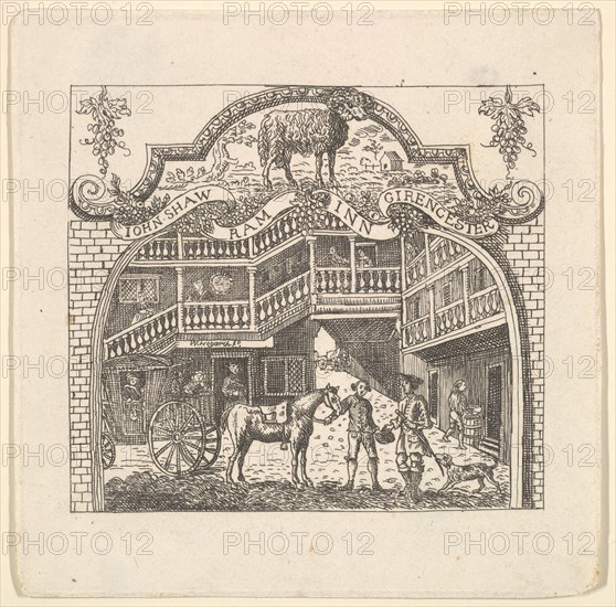 A Tavern Card for John Shaw, 1790s. Creator: Unknown.