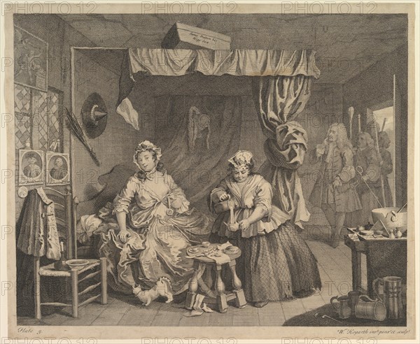 A Harlot's Progress, Plate 3, before April 1732. Creator: William Hogarth.