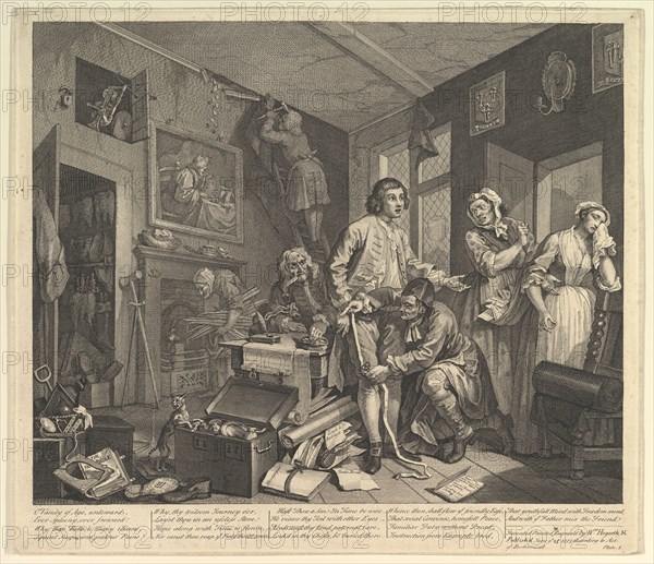 A Rake's Progress, Plate 1, June 25, 1735. Creator: William Hogarth.