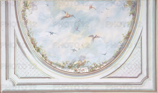 Design for Grand Salon Ceiling, Hôtel Hope, 1867.