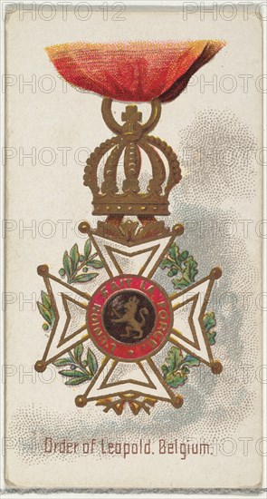 Order of Leopold, Belgium, from the World's Decorations series (N30) for Allen & Ginter Cigarettes, 1890.