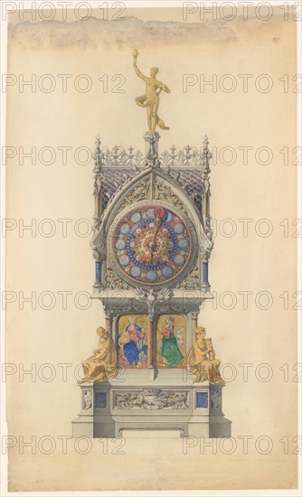 Design for Enameled Clock, ca. 1882.