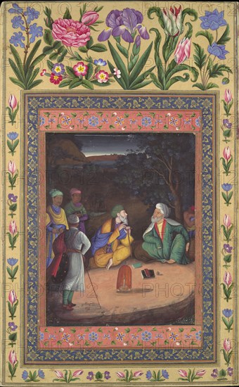 A Nighttime Gathering, Folio from the Davis Album, dated 1664-65.
