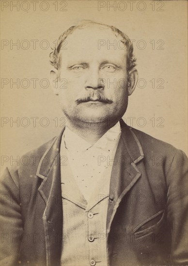 Lelarge. Louis, Eugène. 46 ans, né le 5/4/48 à Paris Ille. Employé de commerce. Anarchiste. 2/7/94. , 1894.