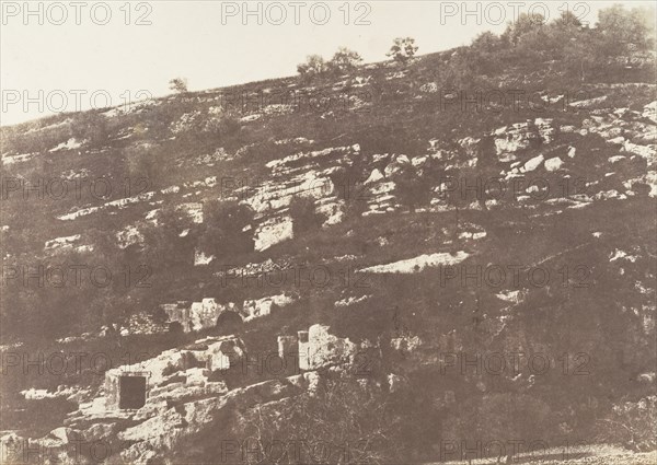 Jérusalem, Vallée de Hinnom, Détails du flanc droit, 1, 1854.