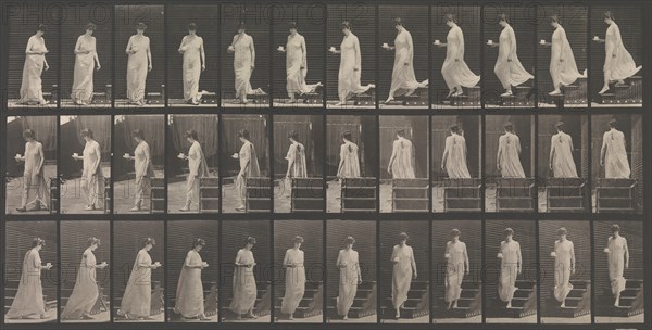 Animal Locomotion. An Electro-Photographic Investigation... of Animal Movements. Commenced 1872 - Completed 1885. Volume VI, Woman (Semi-Nude and Transparent Drapery) Children, 1880s.