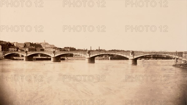 Lyon, Viaduc du Rhône, ca. 1861.