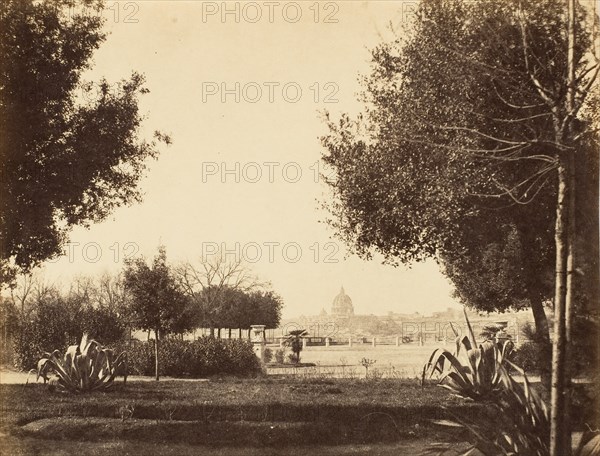 St. Peters from the Pincian Hill, 1853-56.