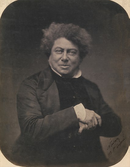 [Album Containing Photographs, Engravings, Drawings, and Publications Pertaining to Alexandre Dumas], November 1855.