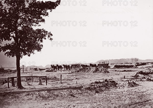 Warren Station, near Petersburg (graves), 1864. Formerly attributed to Mathew B. Brady.