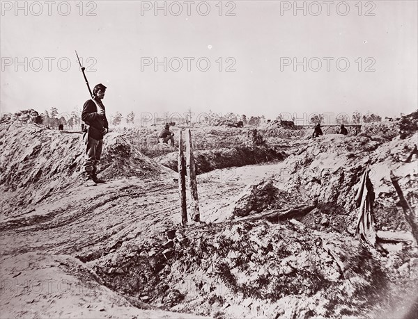 Front of Petersburg Lines, 1864. Formerly attributed to Mathew B. Brady.