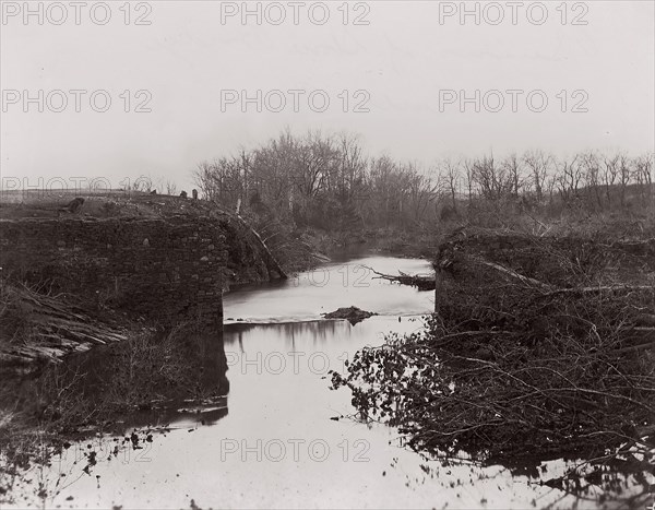 Bull Run. The Stone Bridge, 1861-62. Formerly attributed to Mathew B. Brady.