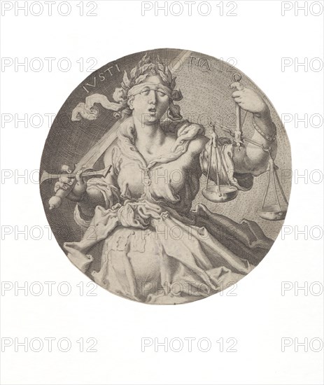 Justice, 1593. Creator: Gheyn, Jacques (Jacob) de, the Younger (1565-1629).