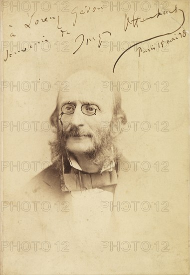 Portrait of Jacques Offenbach (1819-1880), 1878. Creator: Anonymous.