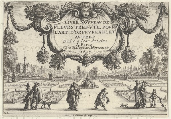 Title Plate, from Livre Nouveau de Fleurs Tres-Util, 1645., 1645. Creator: Nicolas Cochin.