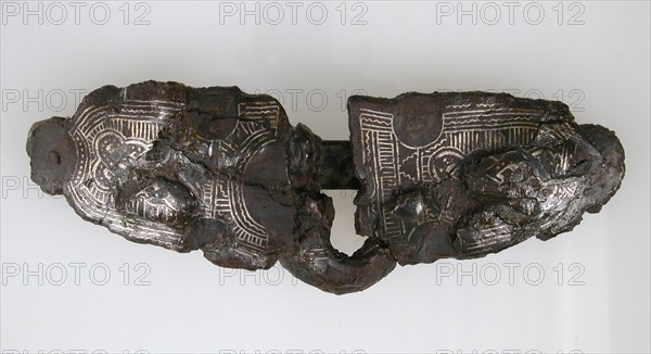 Belt Buckle and Counter Plate, Frankish, 7th century.