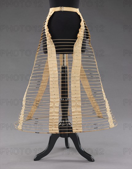 Cage crinoline, American, ca. 1870.