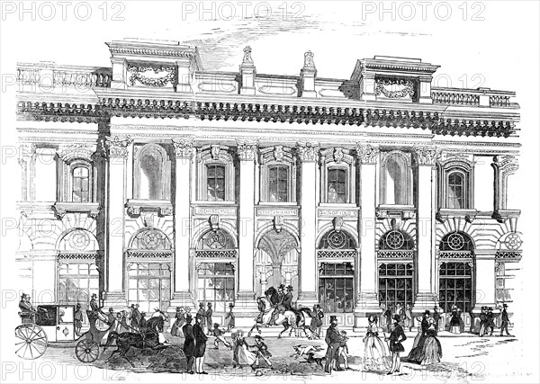 The new Royal Exchange - the north entrance, 1844. Creator: Unknown.