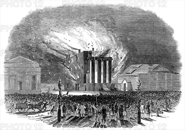 Burning of the Glasgow Theatre, 1845. Creator: Unknown.