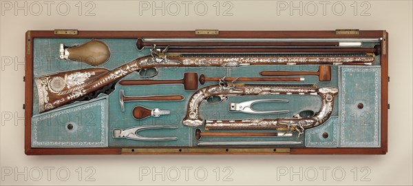 Cased Set of a Flintlock Rifle