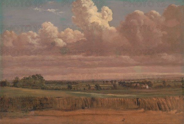 Landscape with Wheatfield;Cornfield under Heavy Cloud;Cornfield under Heavy Clouds, ca. 1850s.