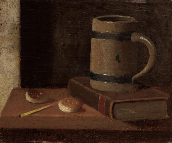 Mug, Book, Biscuits, and Match, 1893.