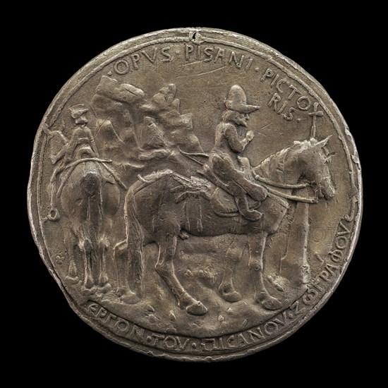 John VIII Riding in a Rocky Landscape [reverse], 1438.