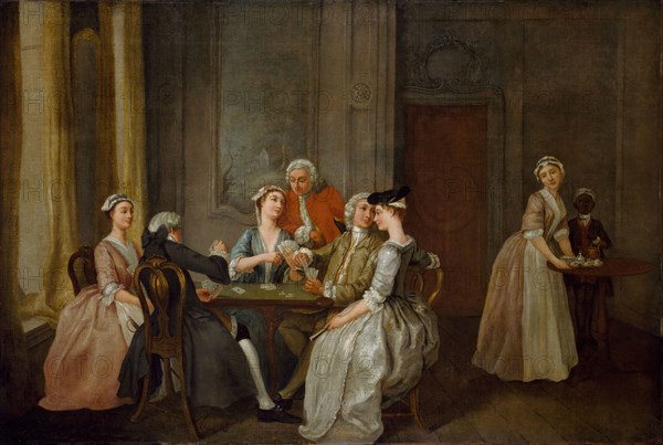 Playing At Quadrille, 1740-50.