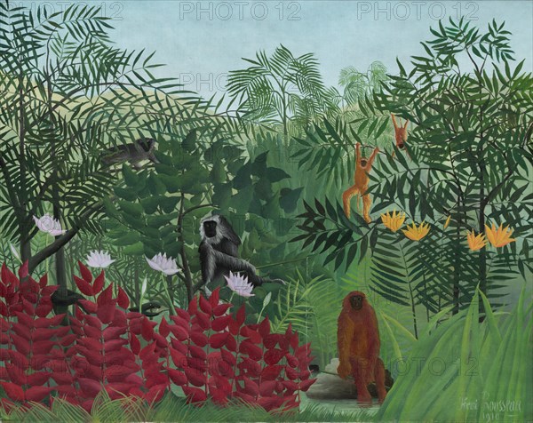Tropical Forest with Monkeys, 1910.
