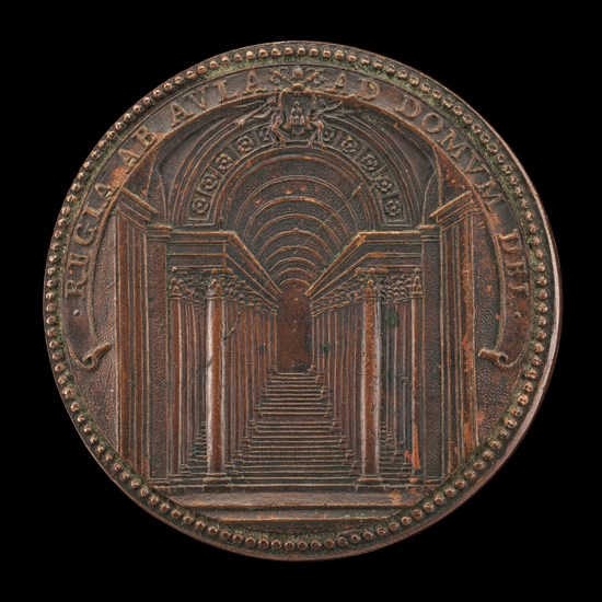 The Scala Regia at the Vatican [reverse], 1663.