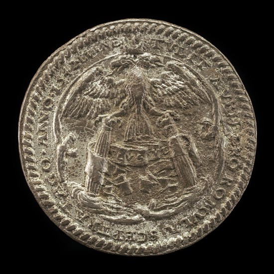 Double-headed Crowned Eagle on the Pillars of Hercules [reverse], 1542.