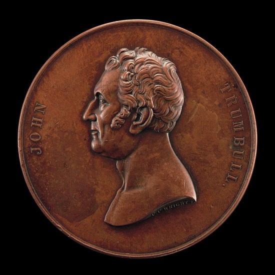 John Trumbull, 1756-1843, Painter [obverse], 1849.