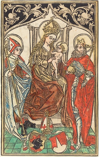 The Madonna and Child Enthroned, with Saints Corbinian and Sigismund, 1492.