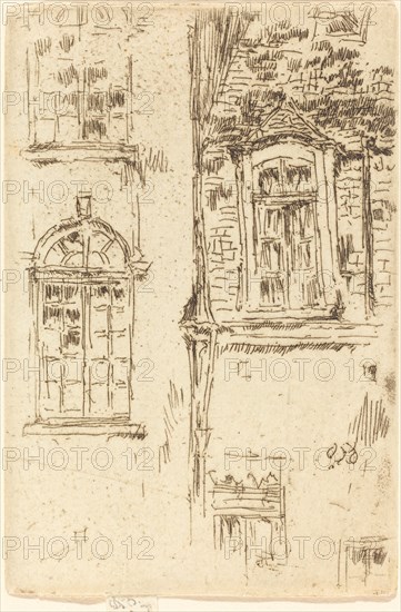 Windows Opposite Hotel, Bourges, 1888.