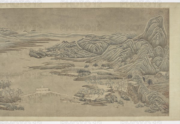 Snow Clearing on Mountains and Rivers, after Wang Wei, 16th-17th century. Formerly attributed to Zhao Yuan.