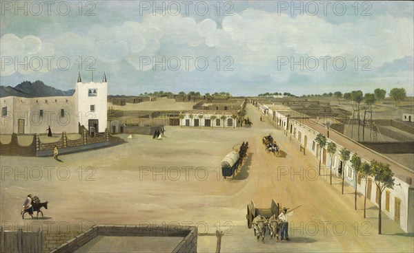 Old Mesilla Plaza, ca. 1885-1886.