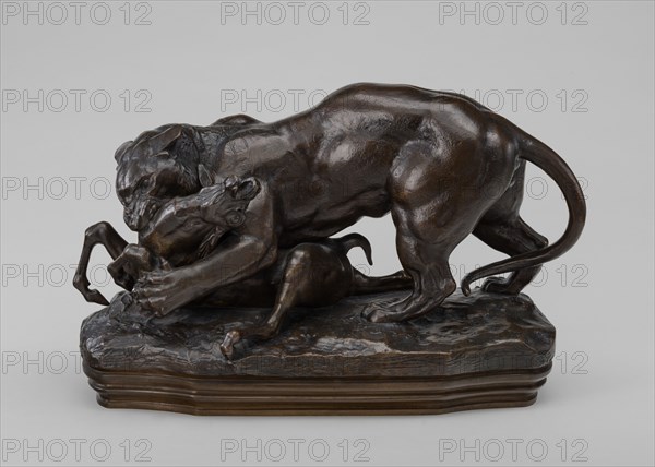 Tiger Surprising an Antelope, model c. 1831, cast after 1855.