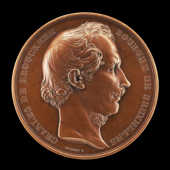 Charles de Brouckère, 1796-1860, Mayor of Brussels 1848 [obverse], 1854.