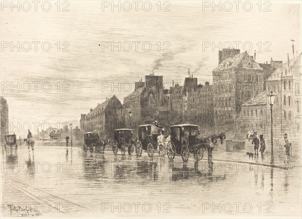 Une Matinée d'Hiver au Quai de l'Hôtel-Dieu (Winter Morning on the Quai de l'Hôtel-Dieu), 1876.