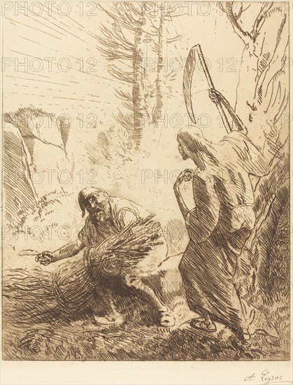 Death and the Woodcutter, 3rd plate (La mort et le bucheron).