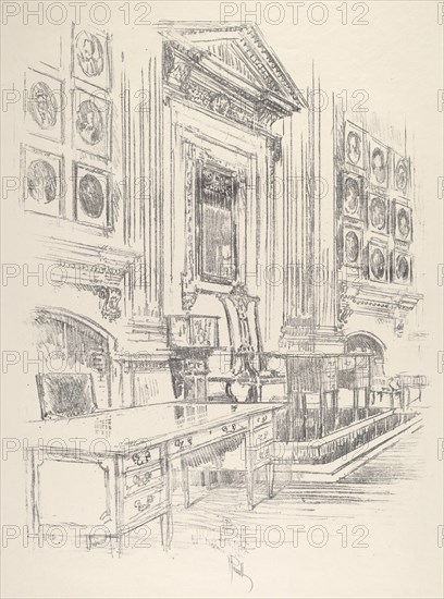 Table and Chair, Signers' Room, Independence Hall, 1912.