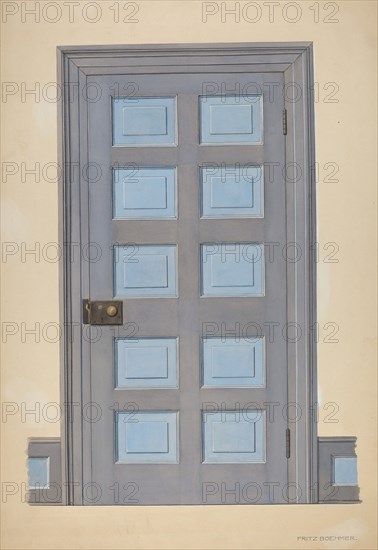 Zoar Door, c. 1938.