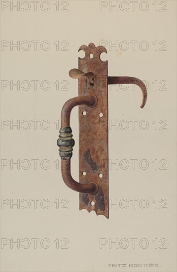 Door Latch, c. 1939.