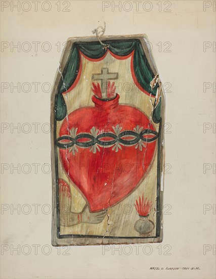 Retablo (Sacred Heart), c. 1939.