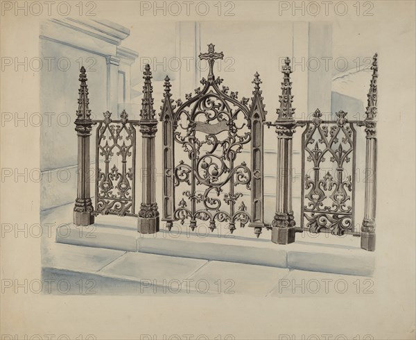 Cast Iron Gate and Fence, c. 1936.