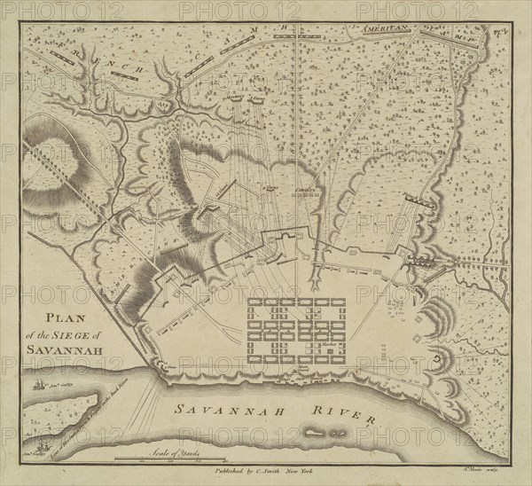 Plan of the Siege of Savannah, 1796.