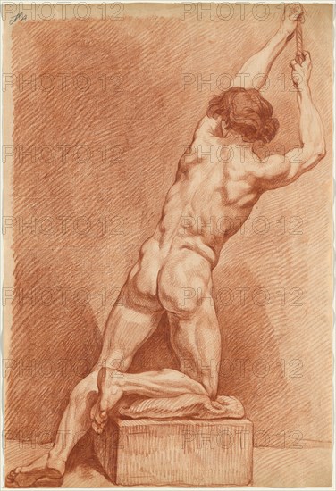 A Male Nude Seen from Behind, c.1760.