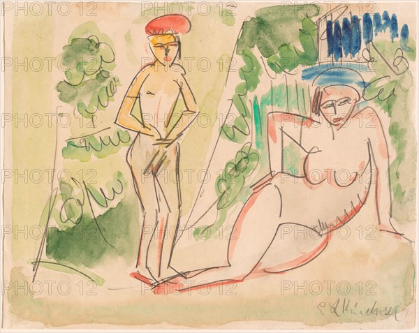 Two Bathers near the Woods, 1910/1911.