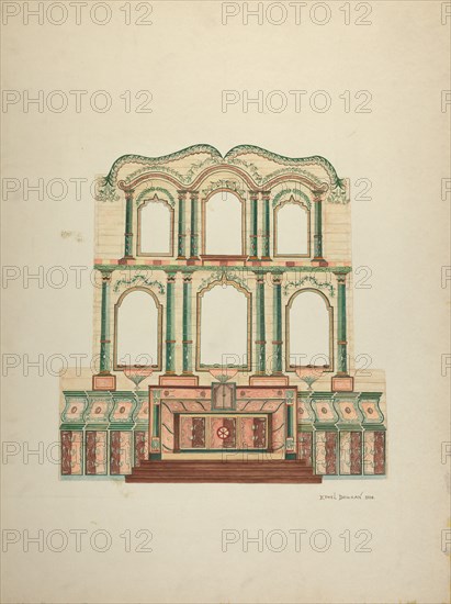 Reredos-Mission San Juan Bautista, 1938.